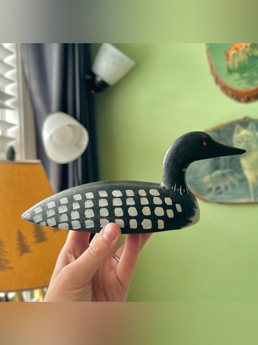 Vintage Rustic Cottagecore Sitting Marsh Bird Duck Figurine Weighted Decor